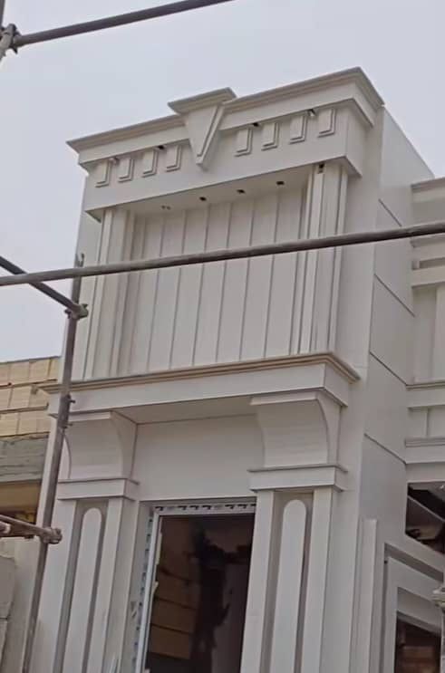 طراحی نمای سنگی و سنگ کاری ساختمان تمرین در رشت